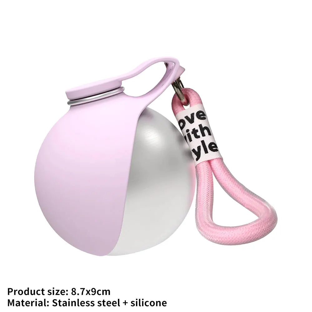 Stay Hydrated on the Go: 2-In-1 Leak-Proof Portable Dog Water Bottle for Small Dogs - Durable Stainless Steel & Silicone Design
