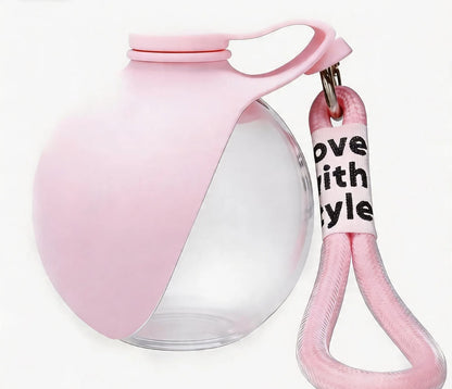 Stay Hydrated on the Go: 2-In-1 Leak-Proof Portable Dog Water Bottle for Small Dogs - Durable Stainless Steel & Silicone Design