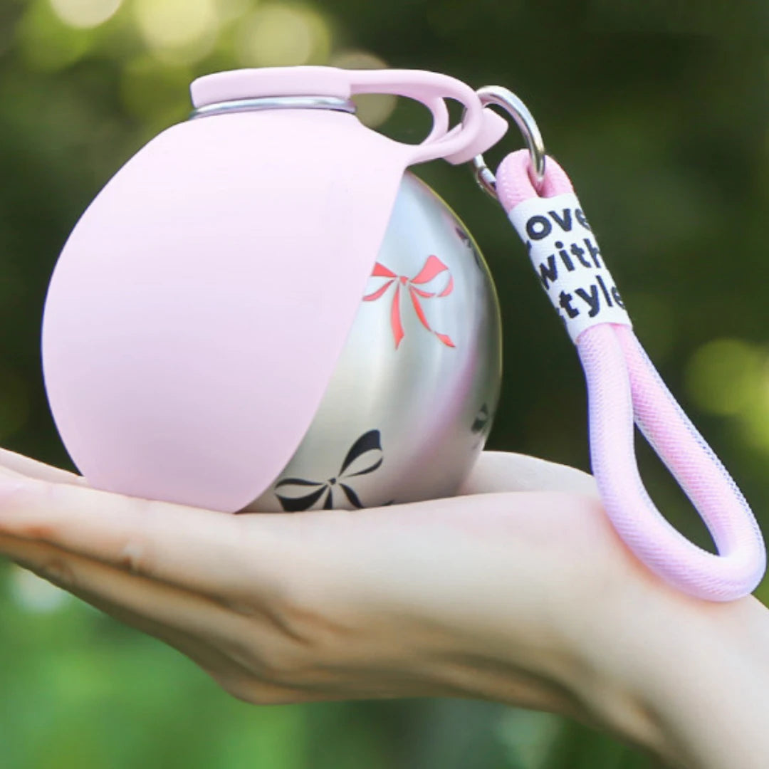 Stay Hydrated on the Go: 2-In-1 Leak-Proof Portable Dog Water Bottle for Small Dogs - Durable Stainless Steel & Silicone Design