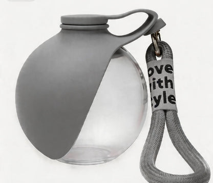 Stay Hydrated on the Go: 2-In-1 Leak-Proof Portable Dog Water Bottle for Small Dogs - Durable Stainless Steel & Silicone Design