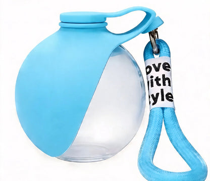 Stay Hydrated on the Go: 2-In-1 Leak-Proof Portable Dog Water Bottle for Small Dogs - Durable Stainless Steel & Silicone Design